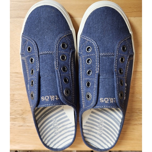 TAOS Women's EZ Soul Canvas Slip On Mule Sneaker Size 8 Comfort Cushion Summer - Picture 6 of 8